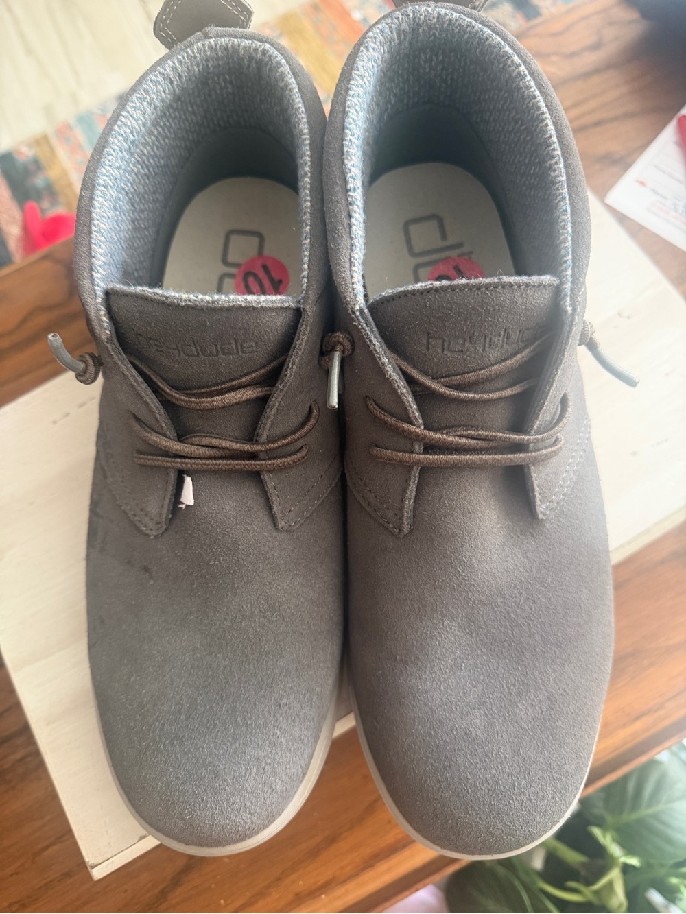Hey Dude Men's Taupe Chukka Boots - Lightweight Casual
